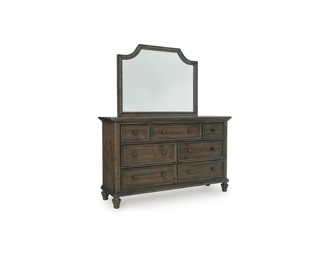 Veramond 7 Drawer Dresser and Mirror