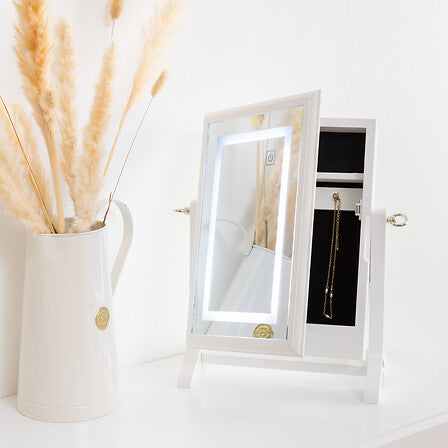 Bettany jewellery cabinet with LED mirror