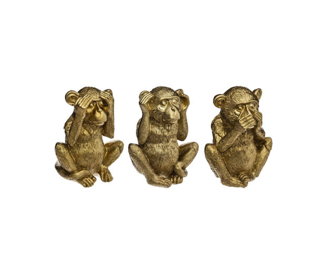 "3 Sama Wisdom monkeys" դեկորատիվ արձանիկների հավաքածու (3 հատ)