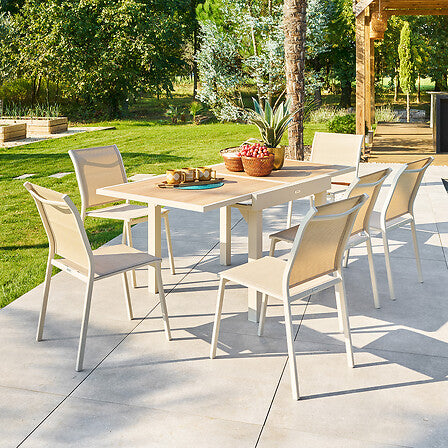 Piazza sliding extendable table