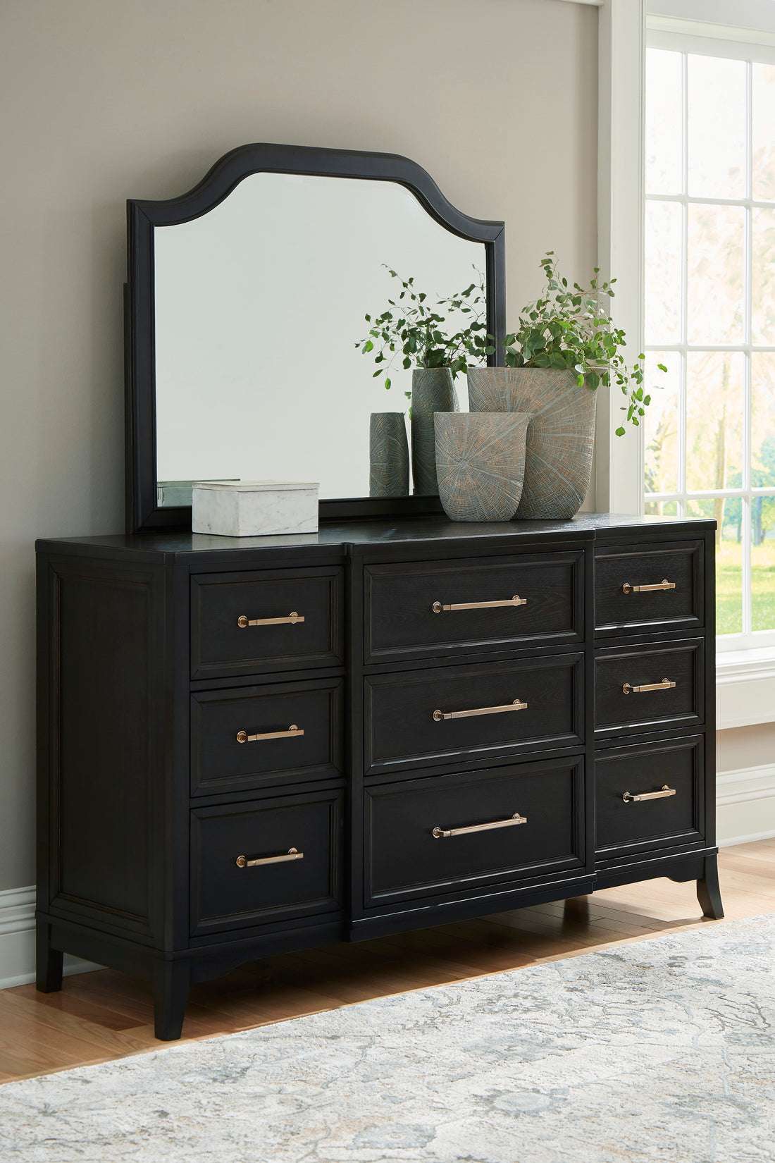 Welltern 9 Drawer Dresser and Mirror