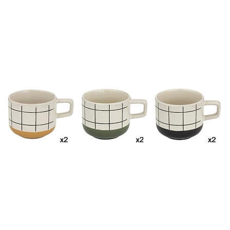 Set of coffee cups (6 pieces)