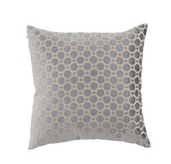 Picture of Gray Circles and Squares Pattern Polyester Pillow