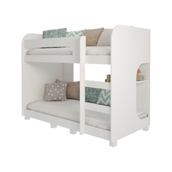 Picture of 2-storied white bed with feet Ema