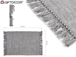 Picture of Grey Natural Cotton Carpet 50x80