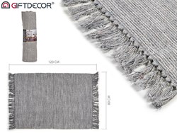 Picture of Grey cotton carpet 80x120